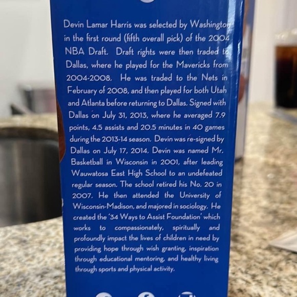 Devin Harris Dallas Mavericks Bobblehead Limited Edition - Picture 4 of 4